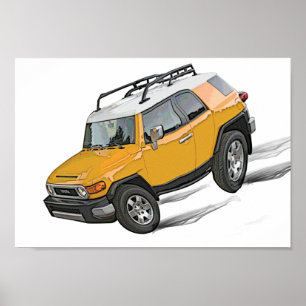Poster de desenho animado Fj Cruiser