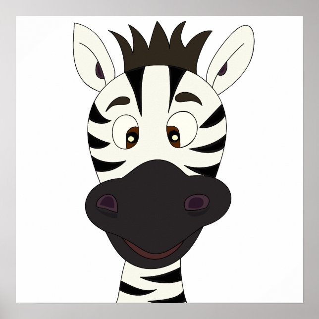 Poster de desenho animado Zebra (Frente)