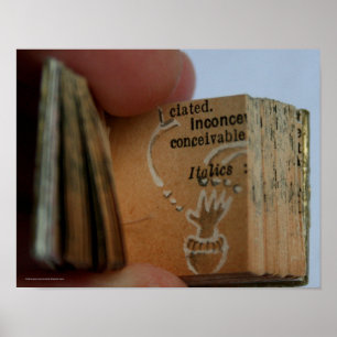 Poster de Desenho da Mão do Livro Miniatura Dicofr