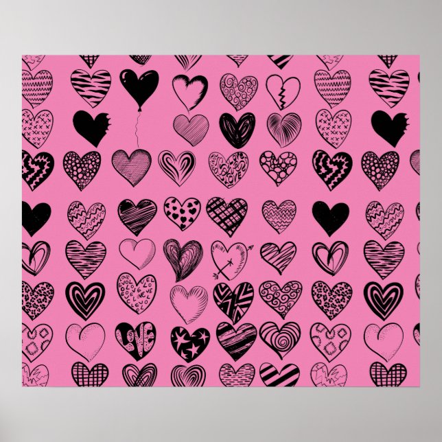 Poster de Desenho de Carroçaria Preta Adorável (Frente)