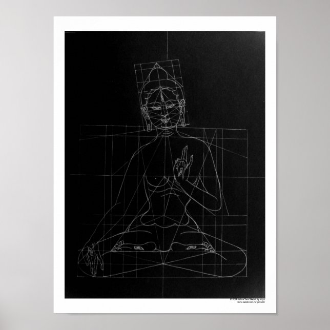 Poster de desenho de Tara branca (Frente)