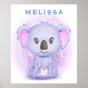 Poster de desenho personalizado Baby Koala 001