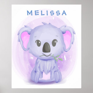 Poster de desenho personalizado Baby Koala 001