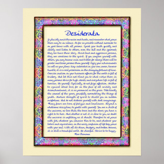 Poster de Desiderata (Frente)