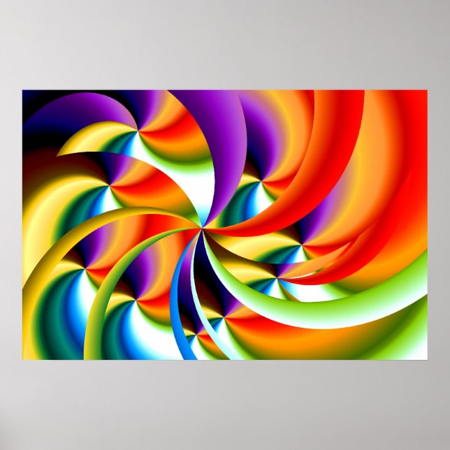 Poster de design abstrato colorido (Frente)