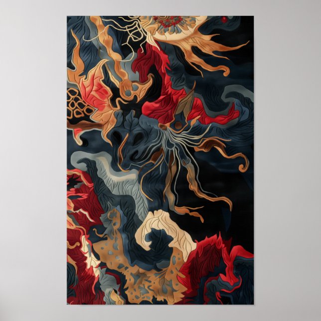 Poster de Design de Rug Oriental de luxo - Patente (Frente)
