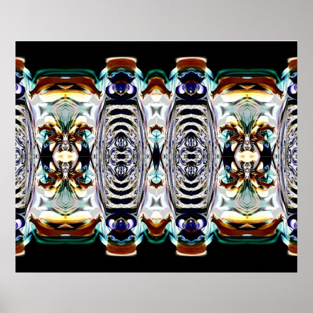 Poster de design frontal preto e ferrugem (Frente)