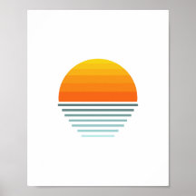 Poster de design para gráficos de sol e mar