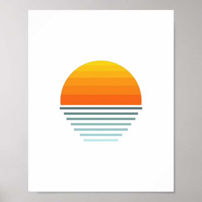 Poster de design para gráficos de sol e mar (Frente)