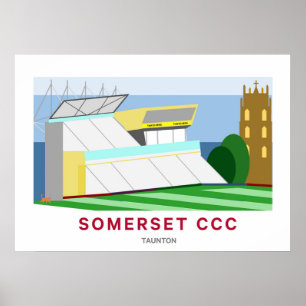 Poster de Designer de Cricket do Condado de Somers