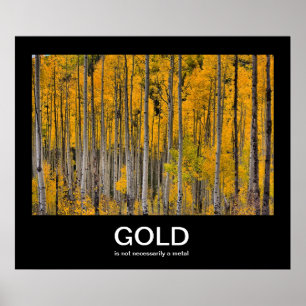 Poster de desmotivação Dourada