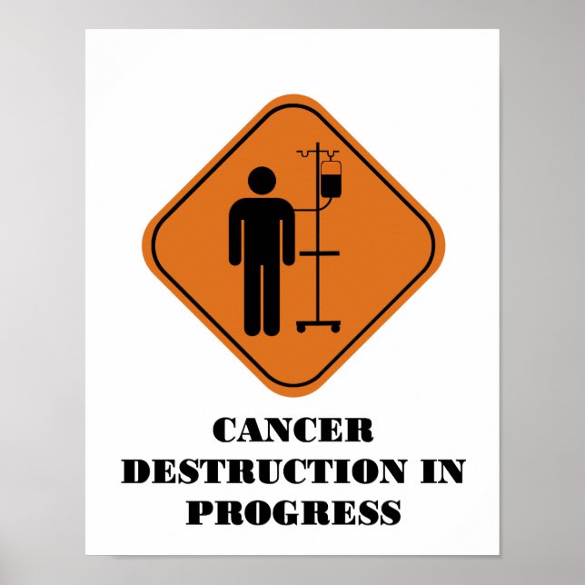 Poster de Destruição de cancer em Andamento (Frente)