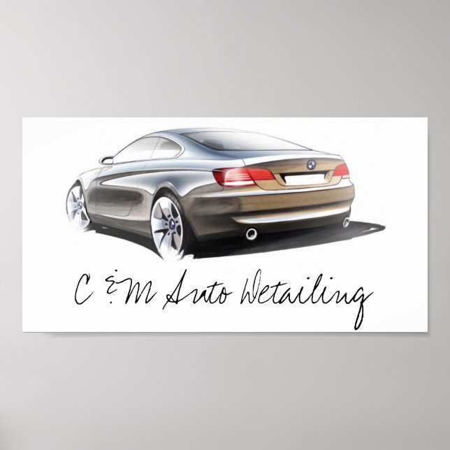 Poster de Detalhes Automáticos C & M (Frente)