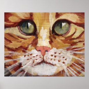Poster de Detalhes de Pintura de Tabulação Laranja