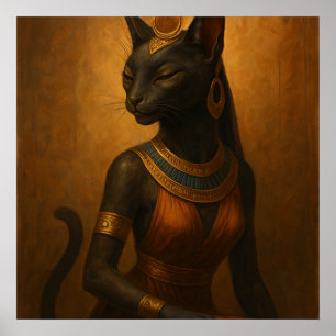 Poster de Deusa Gato Basteta - Arte Egípcia