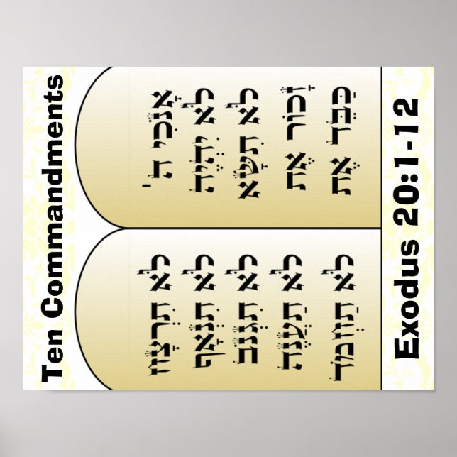 Poster de dez mandamentos (Frente)