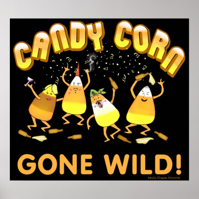Poster de Dia das Bruxas do Candy Corn (Frente)