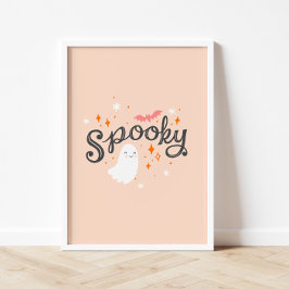Poster de Dia das Bruxas Rosa Spooky