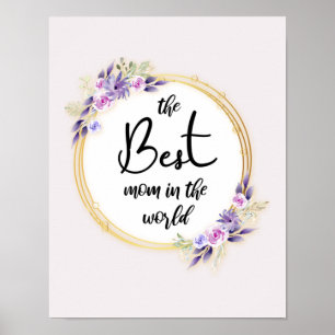 Poster de Dia de as mães Feliz da Melhor Mãe