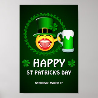Poster de Dia de São Patrício feliz