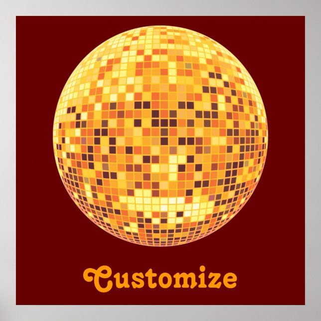 Poster de Disco de Ouro Personalizado legal para R (Frente)