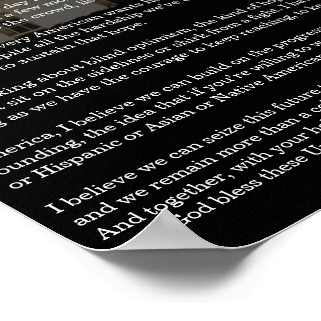 Poster de Discurso Vitória do Presidente Obama 201 (Borda)