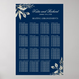 Poster de Disposição de Assento do casamento no in