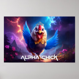 POSTER de diversão do PINTINHO ALPHA