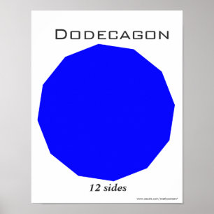 Poster de Dodecagon do polígono