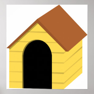 Poster de Doghouse Amarelo