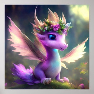 Poster de Dragão de Fada Roxo