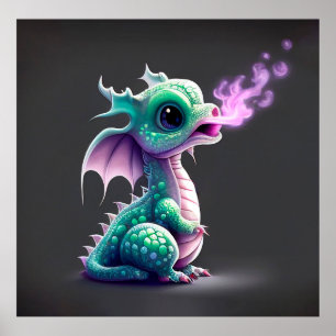 Poster de Dragão de Quebra-Fogo de Bebê