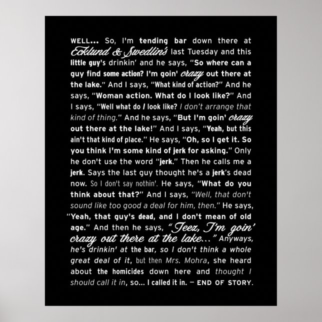 poster de "Ecklund & Swedlin" (preto) (Frente)