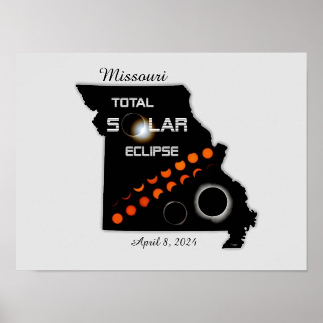 Poster de Eclipse Solar do Missouri (Frente)