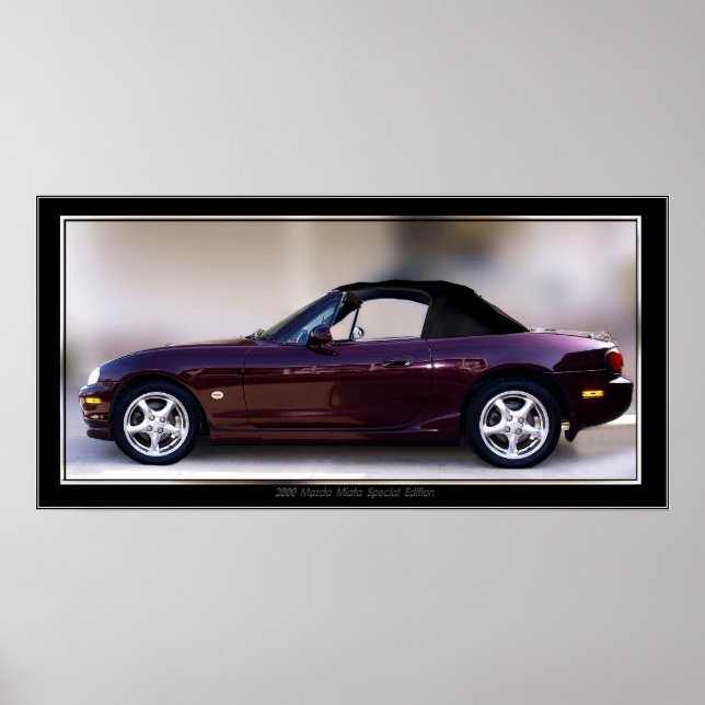poster DE EDIÇÃO ESPECIAL DA MAZDA MIATA 2000 (Frente)