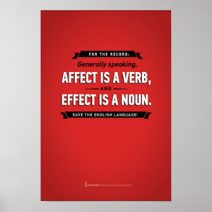 Poster de efeito/efeito gramatical