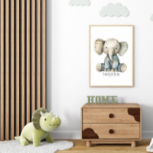 Poster de Elefante Enchido Bonito para Enfermeiro