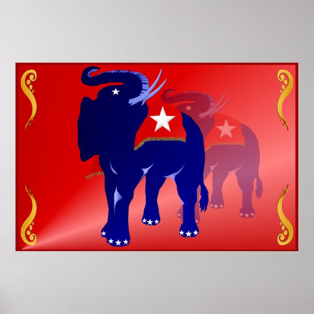 POSTER de elefante GOP (Frente)