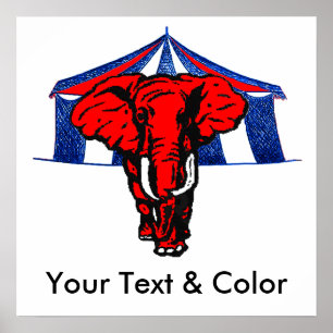 POSTER de elefante republicano do GOP