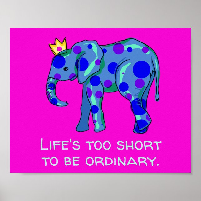 Poster de elefante único (Frente)