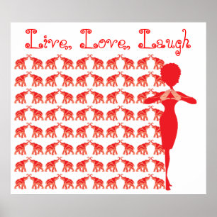 Poster de Elefante Vermelho