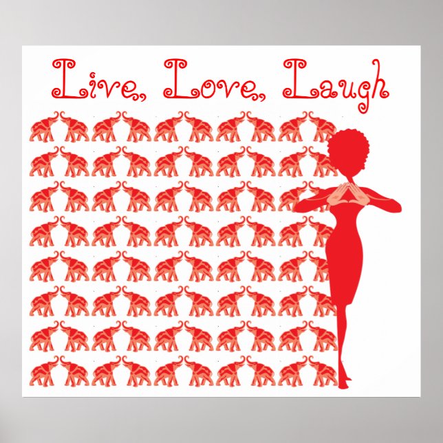 Poster de Elefante Vermelho (Frente)