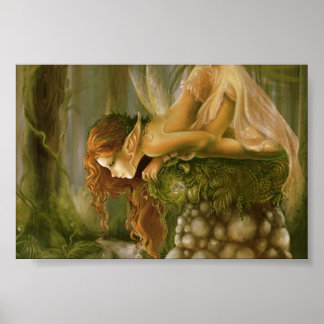 Poster de elfo da floresta irlandesa