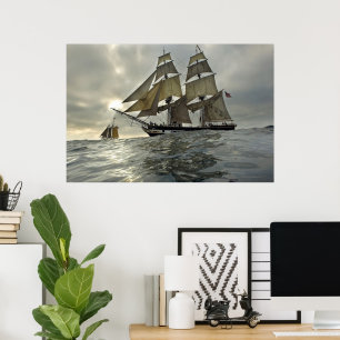 Poster de Embarcação de Navegação Oceânica