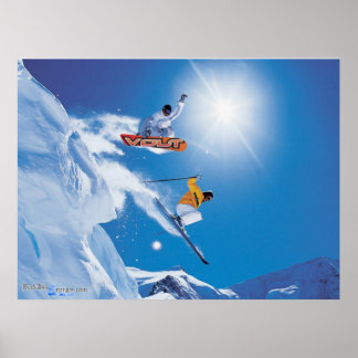 Poster de embarque de neve