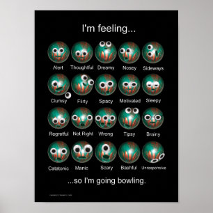 Poster de Emoções de boliche