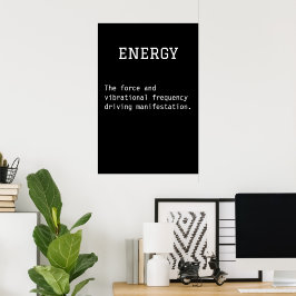 Poster de Energia Preta e Branca - Inspiração Mode