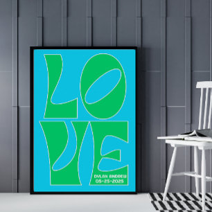 Poster de Enfermeiro de Azul e Verde Personalizado