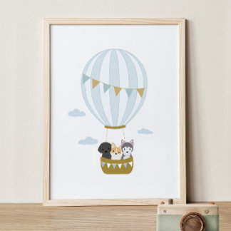 Poster de Enfermeiro de Cães de Balão de Ar Quente