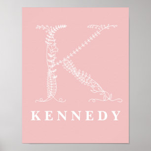 Poster de Enfermeiro Personalizado do Monograma Bo